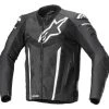 Sportbike Jackets Alpinestars Fusion Leather Jacket Black/White/Grey / 54 [Blemished - Very Good]