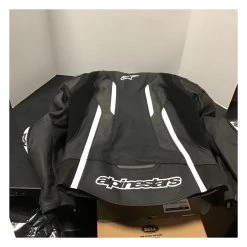 Sportbike Jackets Alpinestars Fusion Leather Jacket Black/White/Grey / 54 [Blemished - Very Good] -Jackets Online store alpinestars fusion leather jacket black white grey54 blemished very good black white grey 2
