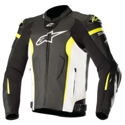 Jackets & Vests Alpinestars Missile Air Leather Jacket For Tech Air Race -Jackets Online store alpinestars missile air leather jacket for tech air race black white fluo yellow