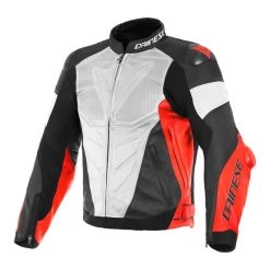 Sportbike Jackets Dainese Super Race Perforated Jacket -Jackets Online store dainese super race perforated jacket white fluo red matte black