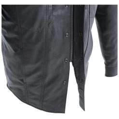 Jackets First Manufacturing Vigilante Leather Riding Shirt -Jackets Online store first manufacturing vigilante mens leather shirt black 2