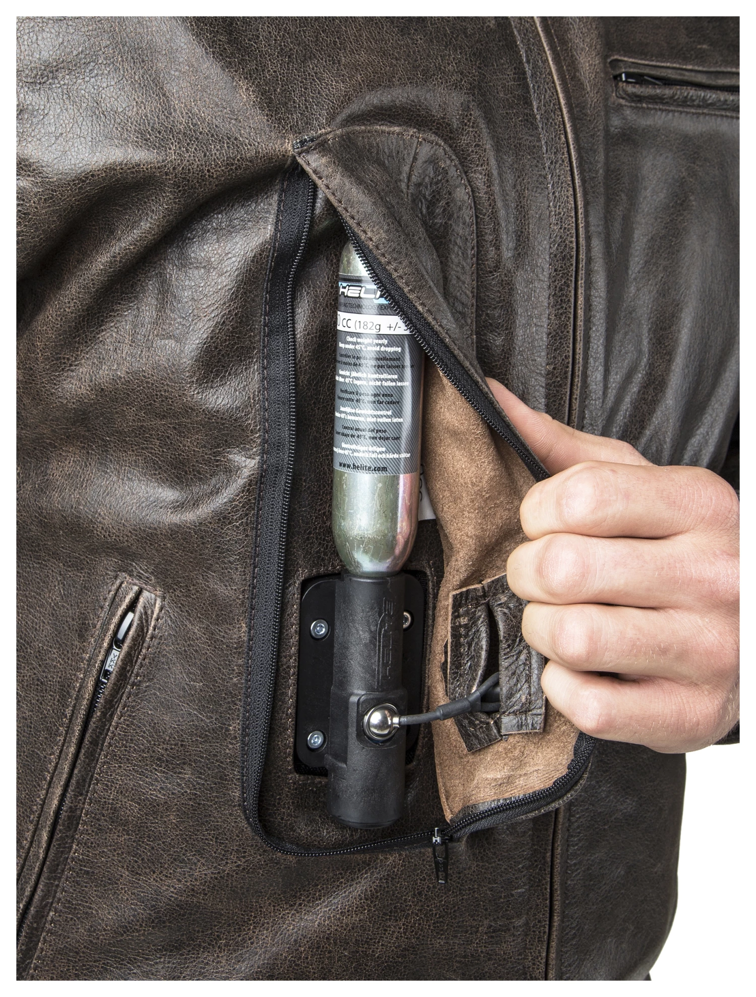 V-Twin & Cruiser Jackets Helite Leather Airbag Jacket 12 V-Twin & Cruiser Jackets Helite Leather Airbag Jacket - Image 12