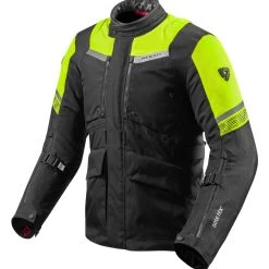 Waterproof REV'IT! Neptune 2 GTX Jacket -Jackets Online store revit neptune2 gtxhv jacket black hi viz yellow