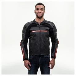 Jackets & Vests Sedici Corsa Perforated Leather Jacket -Jackets Online store sedici corsa perforated leather jacket black black